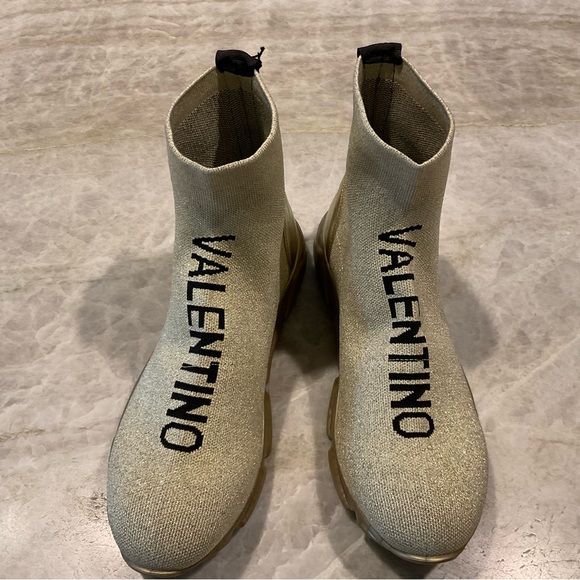 Valentino Melissa gold sock sneakers. NWT - Picture 2 of 10